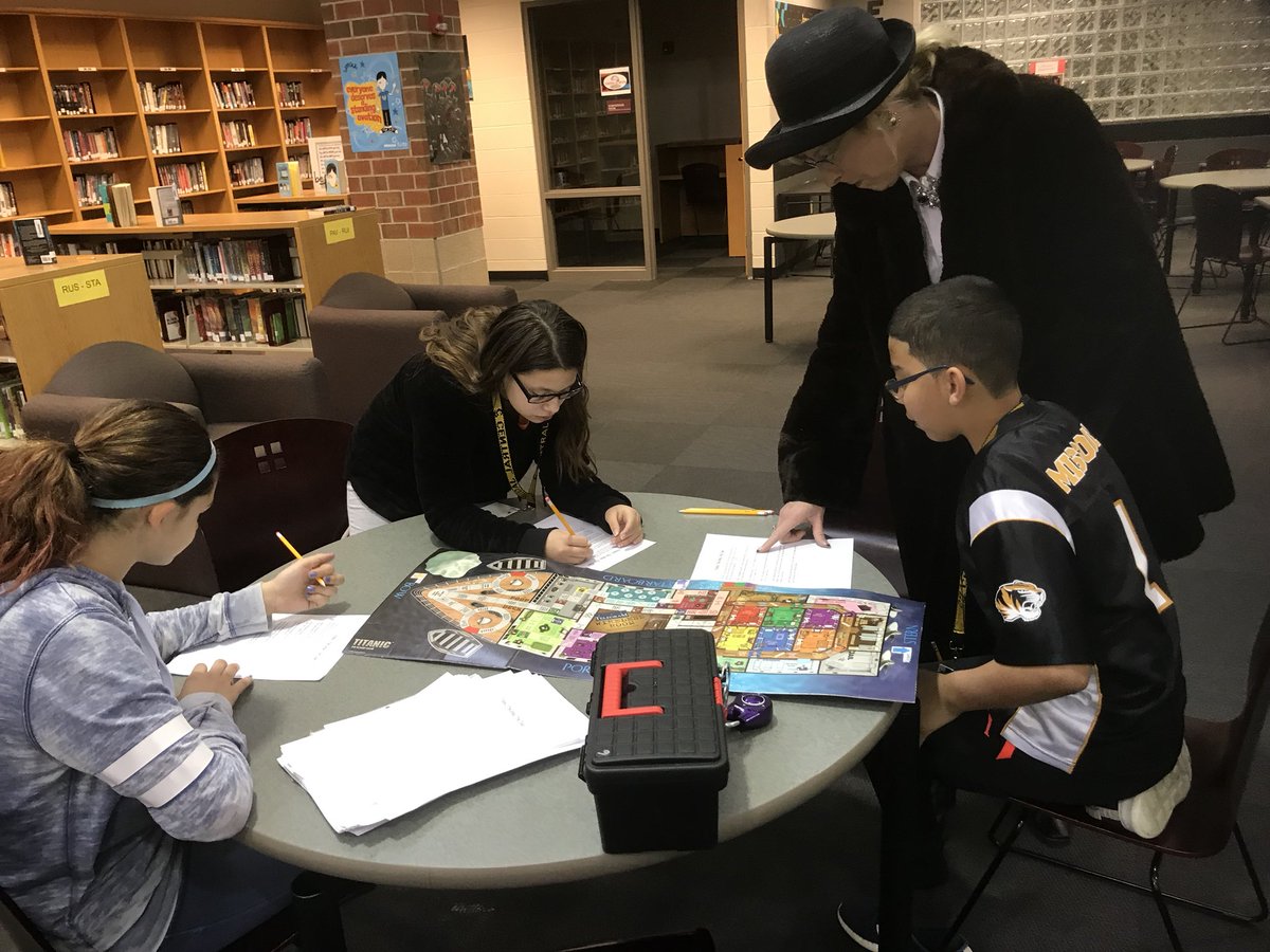 hawkinsh23's tweet photo. Day 1 Escape the Titanic! #breakoutedu @AndoverSchools https://t.co/a1rTV9P41d