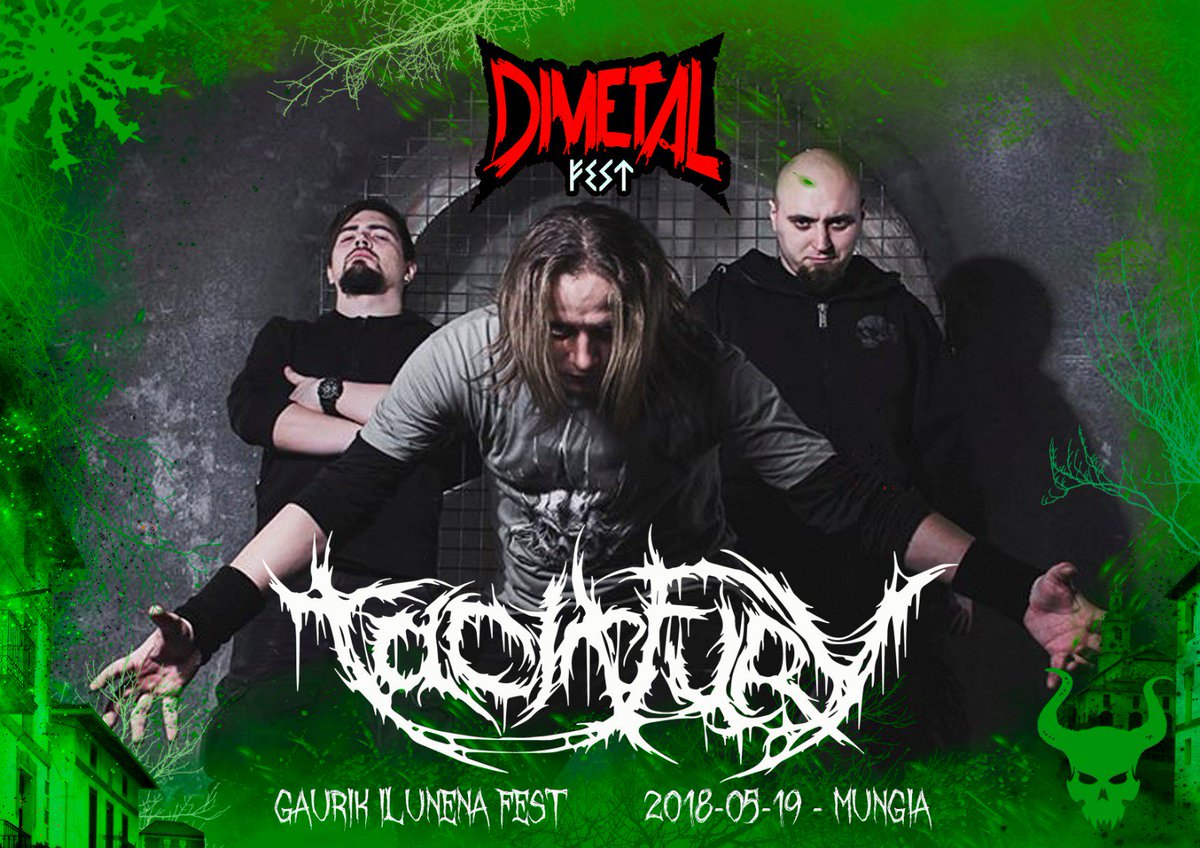 dimetalfest's tweet photo. 💀TACIT FURY💀 (Death Metal) @TacitFury #GaurikIlunenaFest #Dimetal #DimetalFest #DimetalFest2018 @AzkenZarata https://t.co/B7rCHPv3Bn