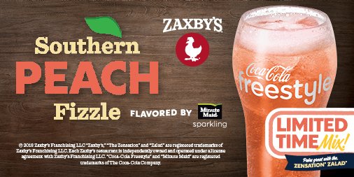 Zaxby S On Twitter This New Ccfreestyle Beverage Has A Peach Of