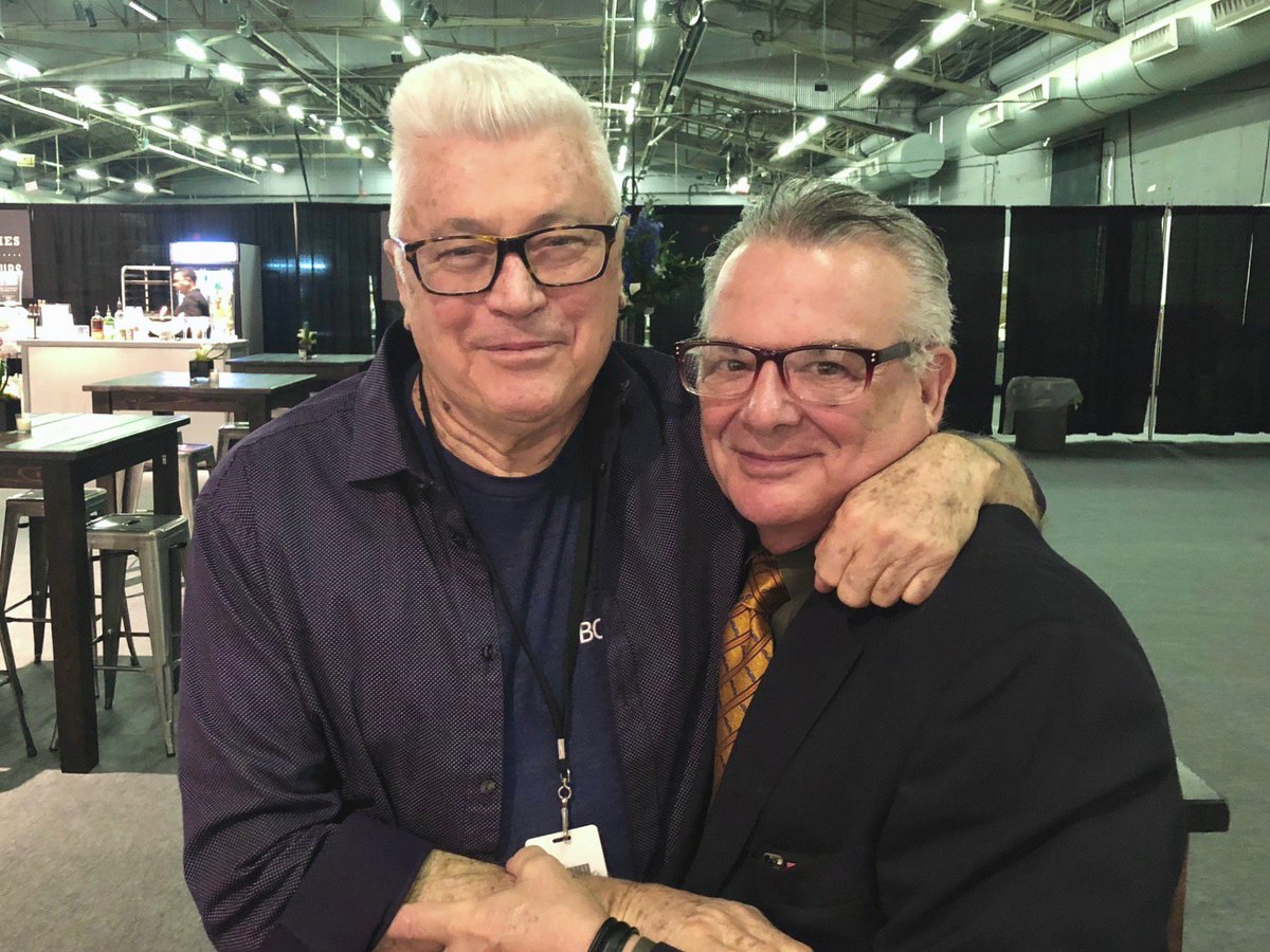 PDNBGallery's tweet photo. Friendly faces at #AIPAD2018's The Photography Show! Bill Owens and Burt Finger are full of energy and smiles, looking good and more than ready for this amazing week in New York. #thephotographyshow #PDNBgallery #booth523 #pier94 #NYC https://t.co/SREi79KrNn