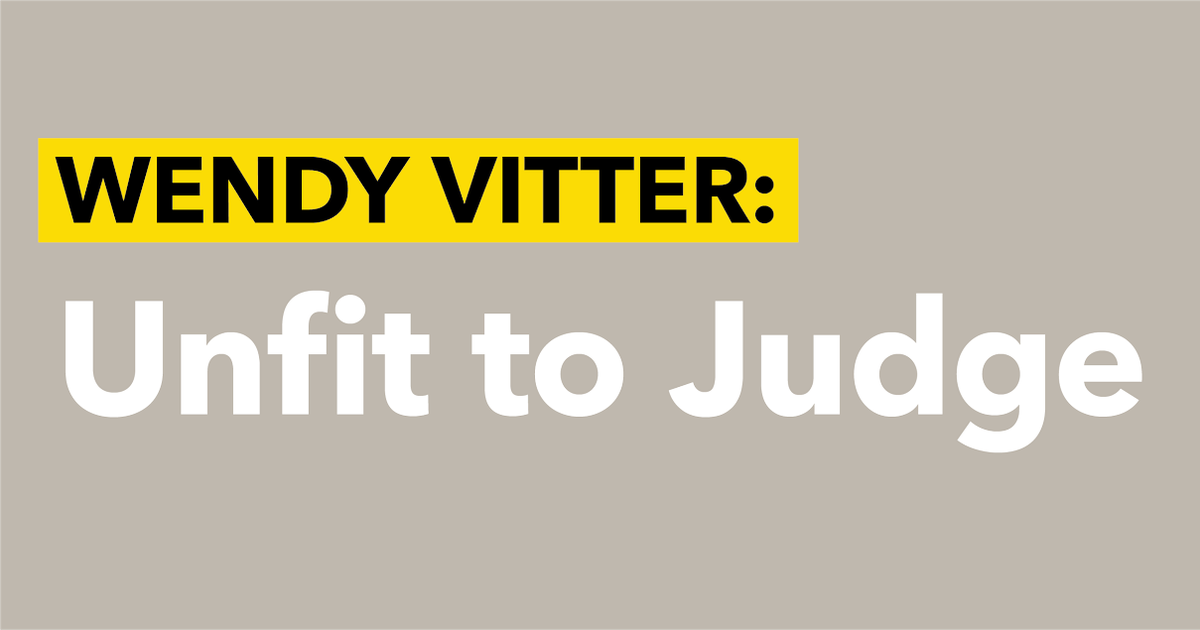PPact's tweet photo. We need judges who will interpret the law based on facts, not their own ideology. #UnfitToJudge #CourtsMatter 

Read more on Wendy Vitter: https://t.co/gkI4sqHlTq https://t.co/iiuGbNYGjK