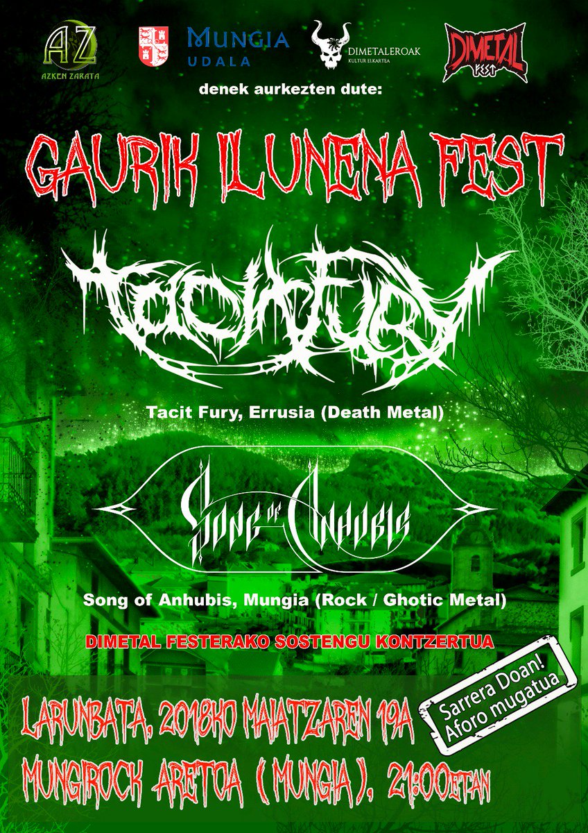 dimetalfest's tweet photo. 💀GAURIK ILUNENA FEST💀 @TacitFury #SongOfAnhubis @AzkenZarata #Dimetal #DimetalFest #DimetalFest2018 https://t.co/E2hKi0gbZo