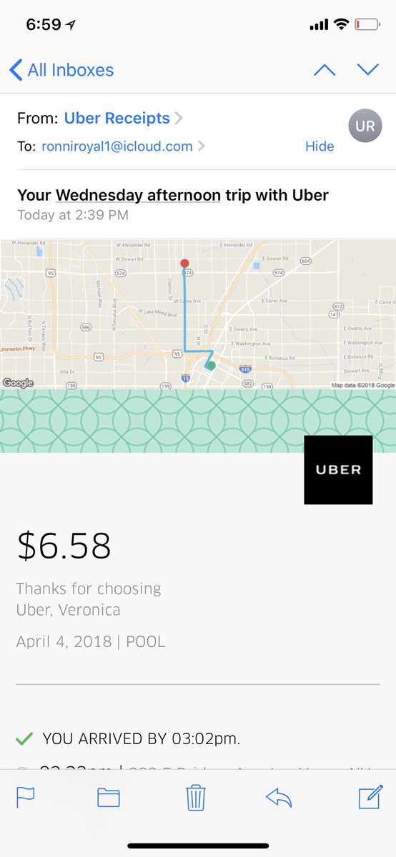 Veroni135's tweet photo. I tired to resolve this matter with  @uber @Uber_Support this is extremely misleading when you say your charging one price and charge different. This is basically bait switch with pricing. https://t.co/hPFPKINp6b