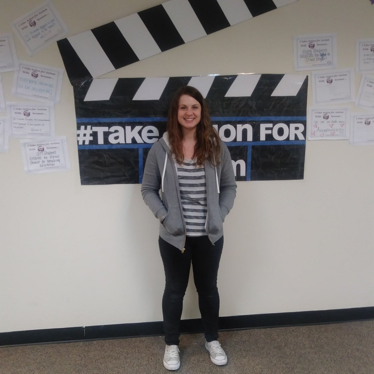 RCSLearningCtr's tweet photo. Hillary L, an alum of @BridgeStateU , tells us her favorite part about working at RCS! #staffstory #TakeActionForAutism #progressforallchildren #AutismAwareness #Bridgewalum @BSU_Alumni https://t.co/0hakgmX4JV
