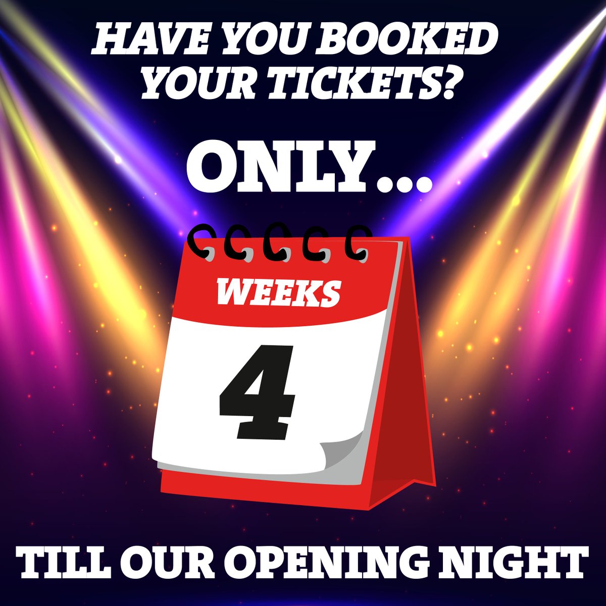 WFGangShow's tweet photo. Only 4 weeks to go till our opening night!! Book your tickets now: https://t.co/mE1TjaI700 https://t.co/2uV1tAeT5o