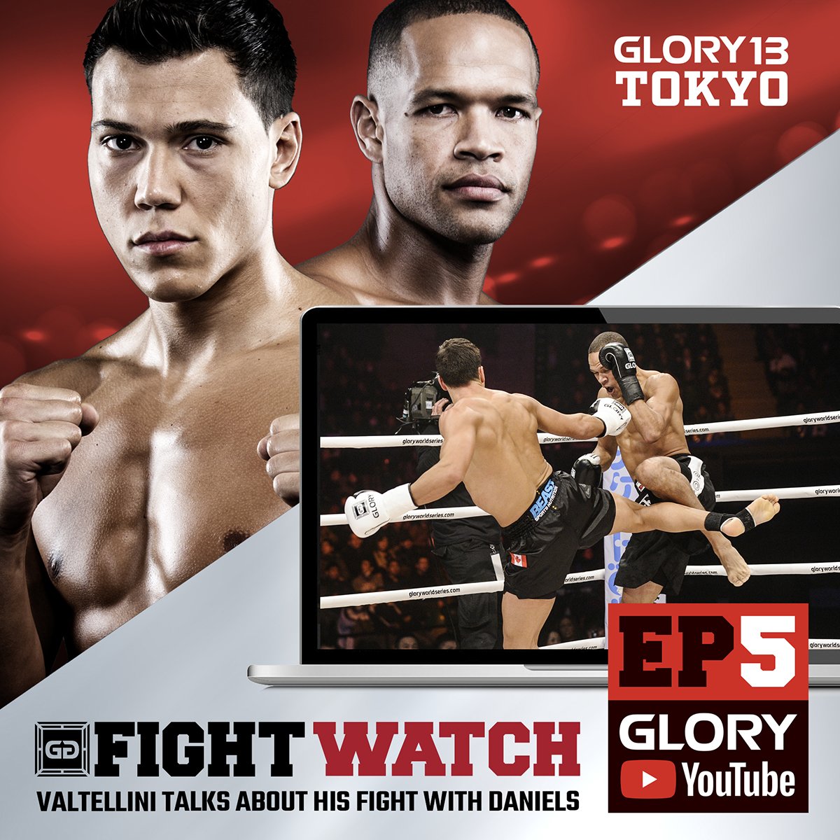 GLORY_WS's tweet photo. ⚡️DROPPING TOMORROW⚡️

@BazookaJoeV joins us on #FightWatch Episode 5 to break down his #GLORY13 fight with Raymond Daniels! https://t.co/yxM8mUvRXr