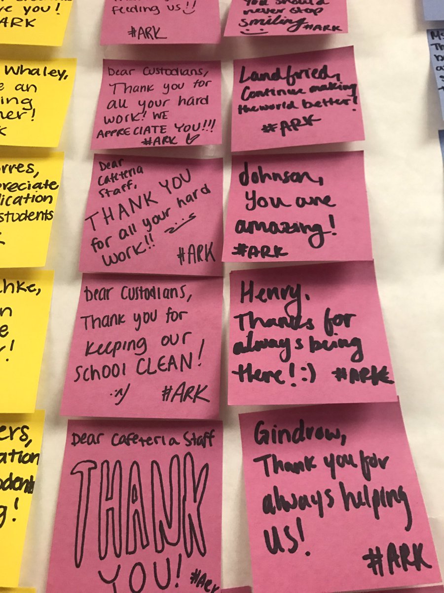 battlefieldARK's tweet photo. ARK club is celebrating teacher appreciation week early! Teachers, look for the ARK poster in the commons and feel free to take a personalized sticky note!!! #ARKtivity https://t.co/8hjrIa9LEx