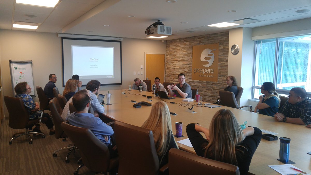 gdyck's tweet photo. Great start to the day engaging with the IT, Procurement and Facilities teams @Prospera around our 2018 objectives and celebrating Q1 successes #prosperalife https://t.co/SQwvlSyxuW