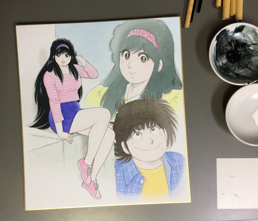 三浦みつる みうらみつる さらに進行中 かぼちゃワイン 色紙