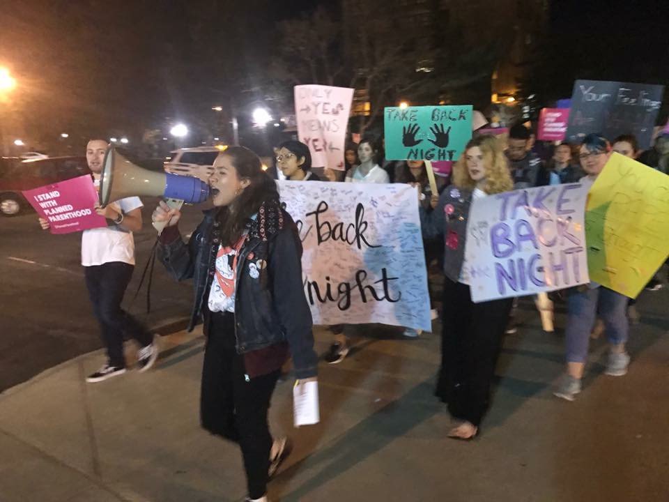 TBTNHofstra's tweet photo. Spotlight #5! Meet @mafer_zaldivar, president of @HofstraCFC This is Mafer's 3rd year organizing Take Back the Night. “Take Back the Night was my introduction to campus organizing and activism. It’s so important to have a community of survivors and supporters you can lean on." https://t.co/vWOEM7BtLi