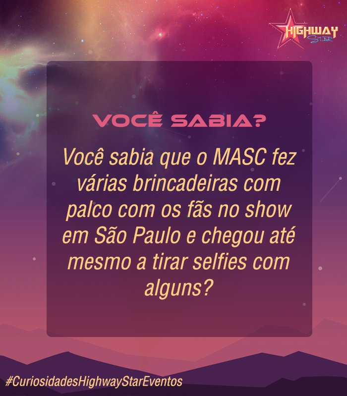 followhwstar's tweet photo. Veja as fotos do show do MASC no nosso Flickr: https://t.co/WHxcNiYXH4

#MASCnoBrasil #VocêSabia https://t.co/qGytwQORqj