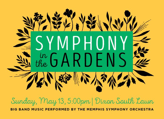 memphissymphony's tweet photo. MSO Big Band is Back! Symphony in the Gardens, Sunday May 13th, 5pm. It's the perfect Mother's Day event! Get a group together, there are still VIP tables available! Get your tickets today! https://t.co/DO4tFAU6ET https://t.co/QqOswVEsRo