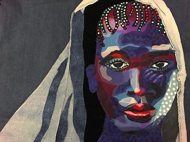 SupportBlackArt's tweet photo. Black Madonna by @bisabutler 😍
This is still on my studio table, denim, chiffon, lace and cotton. The stitching will come much later since this final piece will be more than 6 ft wide. .
.
#supportblackart #bisabutler #blackmadonna #fabric #textilear… https://t.co/a81k84G7ta https://t.co/5kJNwcHu2I