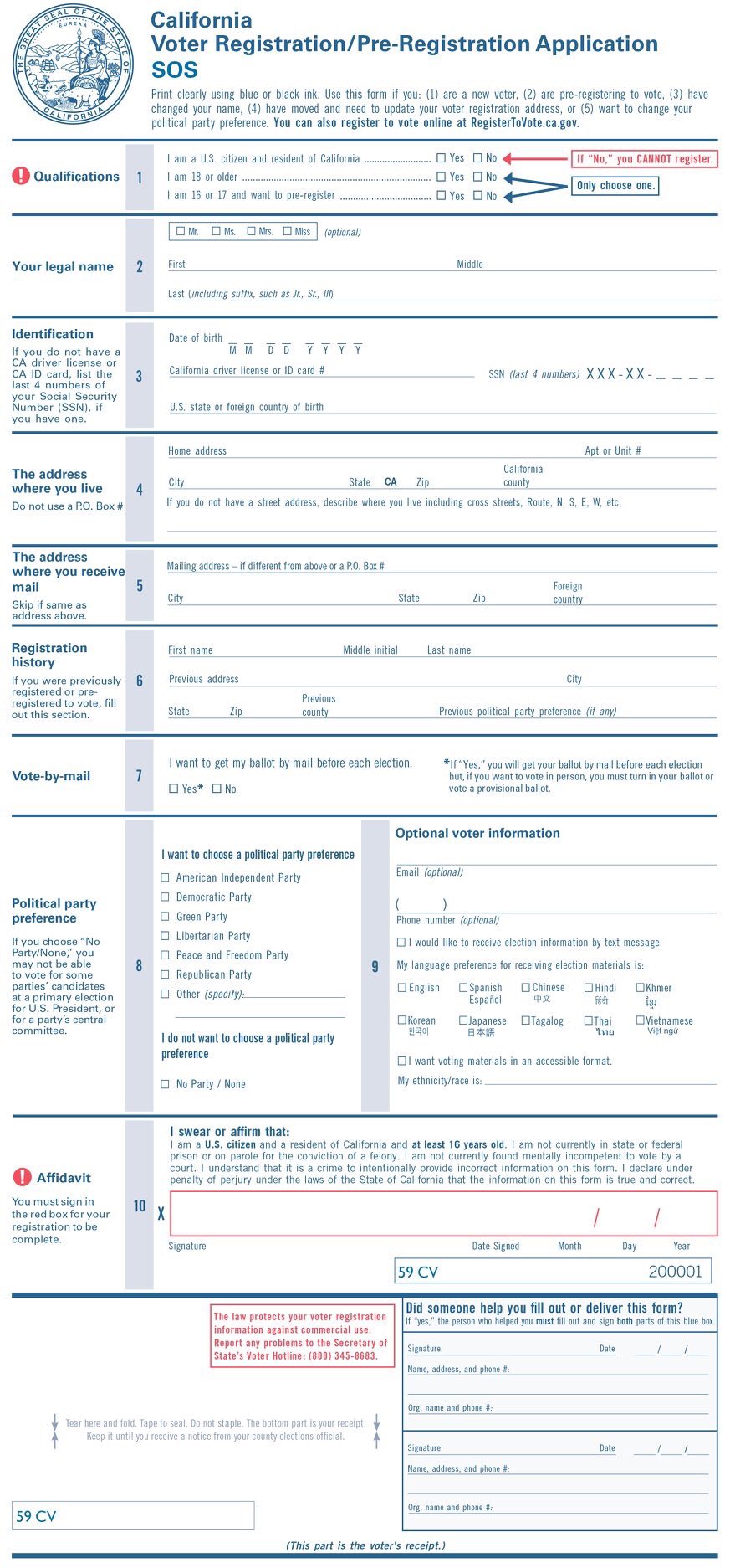Voters Registration Id Card