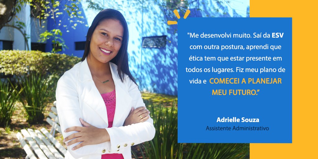 Walmart_BR's tweet photo. Essa é Adrielle Souza, Assistente Administrativo do Capital Humano do Walmart e ex-jovem da Escola Social do Varejo 😃 Conheça mais sobre este programa do Instituto Walmart voltado à capacitação e qualificação de jovens para o mercado de trabalho: https://t.co/usCtMXVriF https://t.co/qTGg7j2hgu