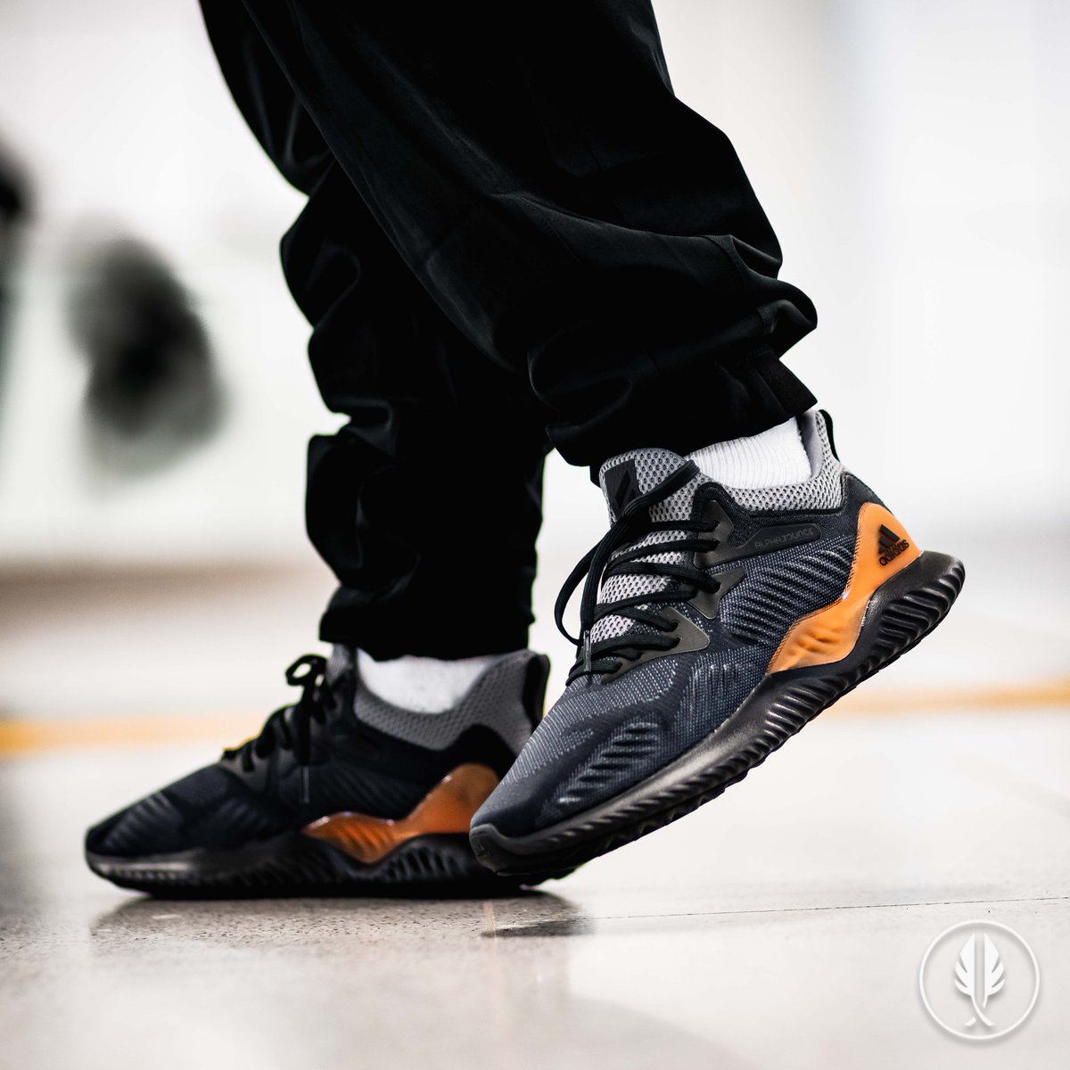 adidas alphabounce beyond black orange