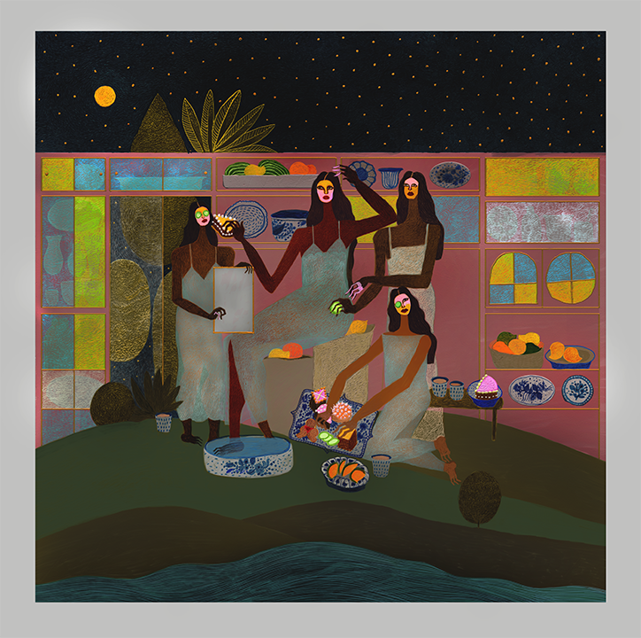itsnicethat's tweet photo. “I like drawing women nurturing one another and building things together": illustrator Manuja Waldia > https://t.co/oVLcMH5Hu1 https://t.co/tYaLOuI7Sz