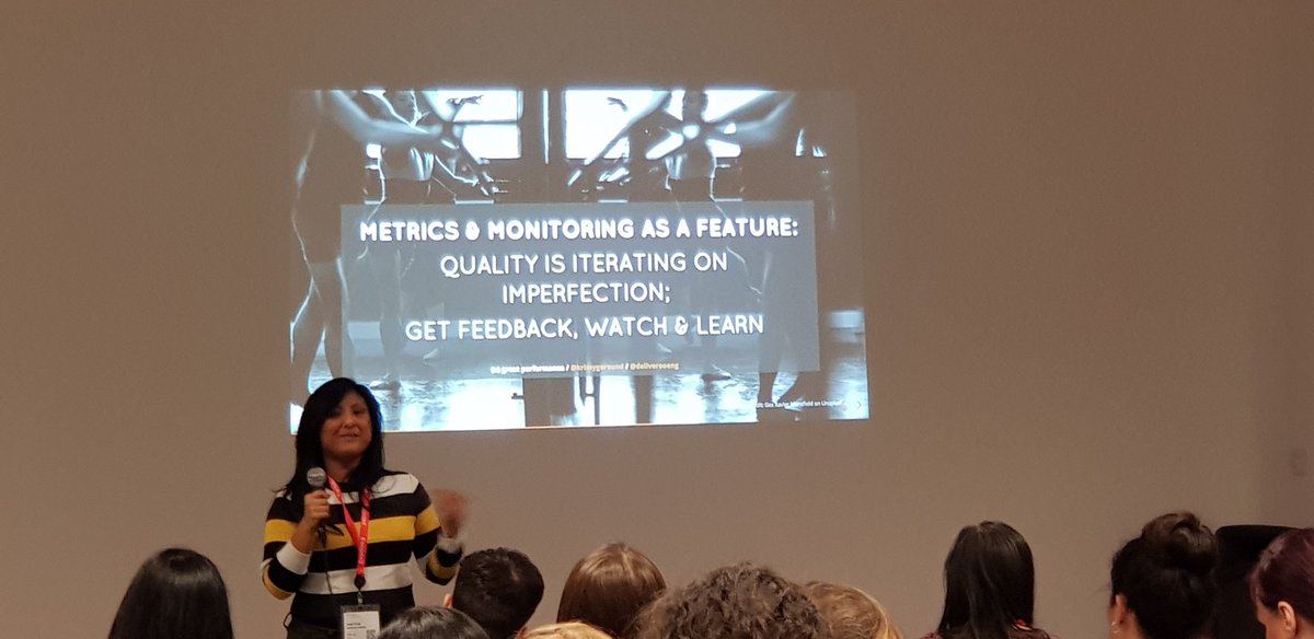 raelga's tweet photo. Quality is iterating on imperfection; Get feedback, watch and learn. @krissygoround #womenindevops https://t.co/GiH0o7tCwL