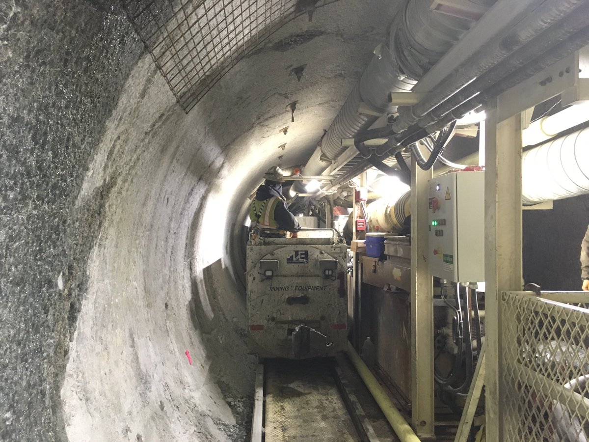 ATLWatershed's tweet photo. The tunnel boring machine has reached the three mile mark. #WaterSupplyProgram https://t.co/Ii9FMNgcOO