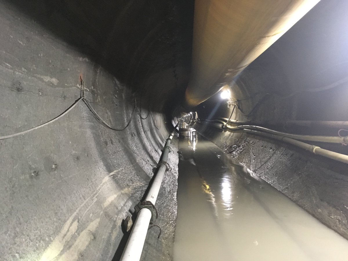 ATLWatershed's tweet photo. The tunnel boring machine has reached the three mile mark. #WaterSupplyProgram https://t.co/Ii9FMNgcOO