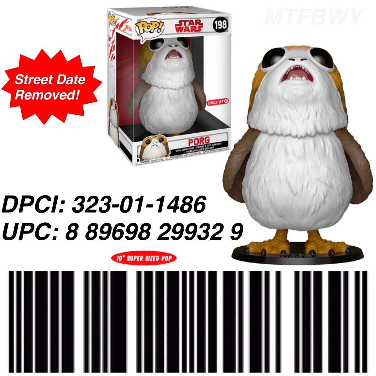 10 inch porg funko pop