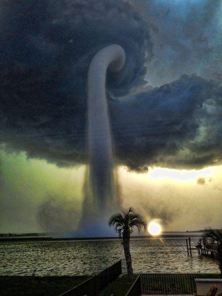 OrgPhysics's tweet photo. Waterspout over Tampa Bay https://t.co/oNQEAnU2hp