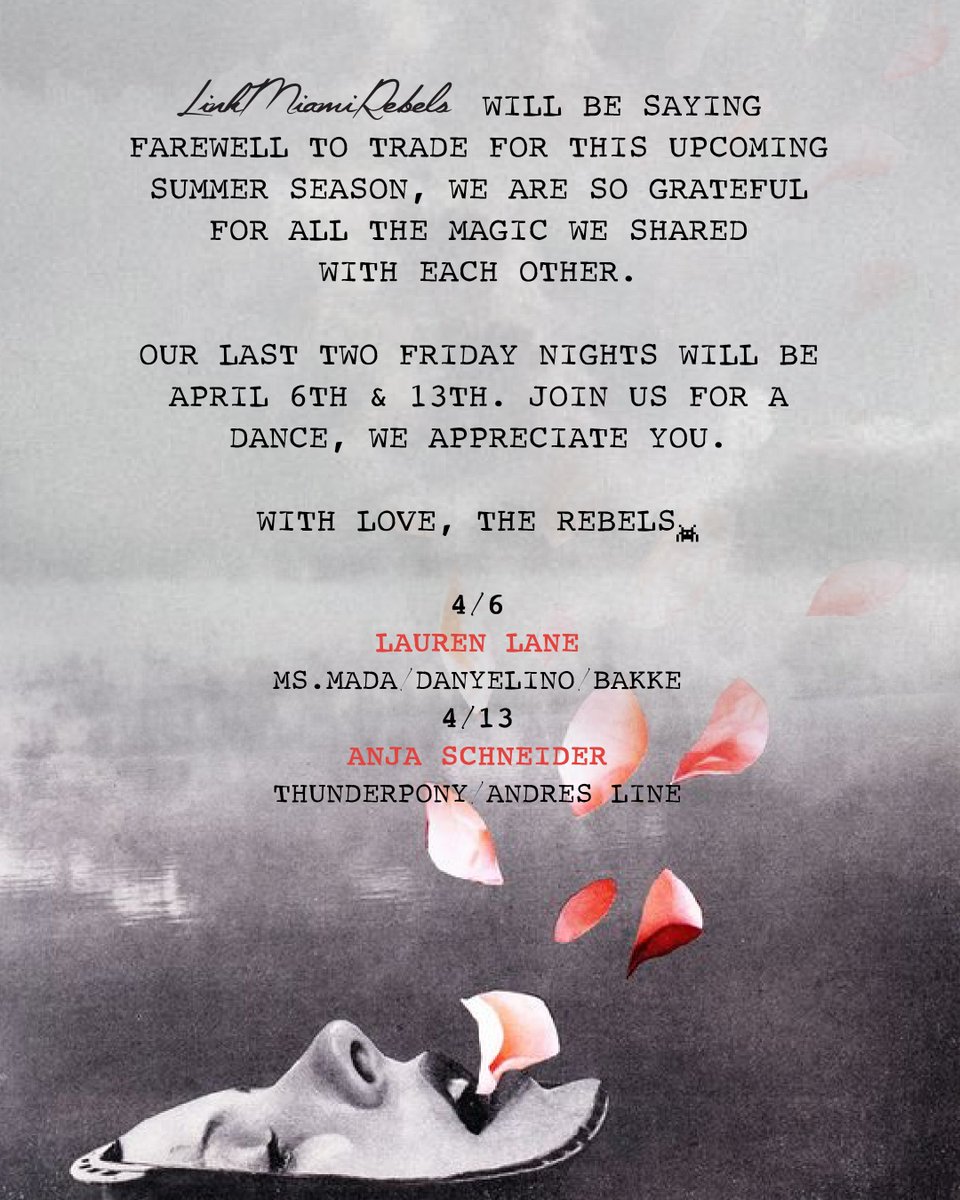 It's an emotional time right now to pay farewell to the Link Miami Rebels.

Our last dances together will be memorable. <3