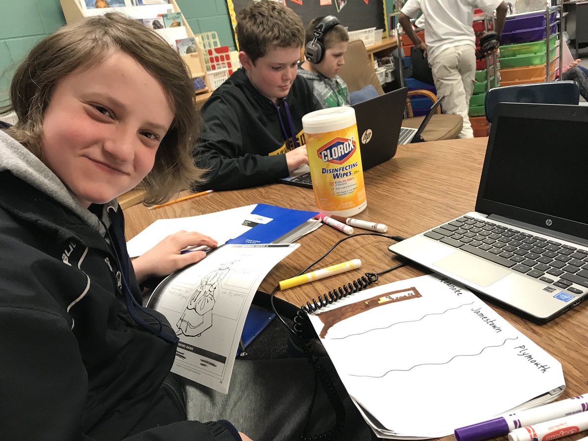 RealMrsOlstad's tweet image. Early English settlements with @BrandtGrade5 - symbols of Roanoke, Jamestown, Plymouth. #lostcolony #starvingtime #mayflowercompact