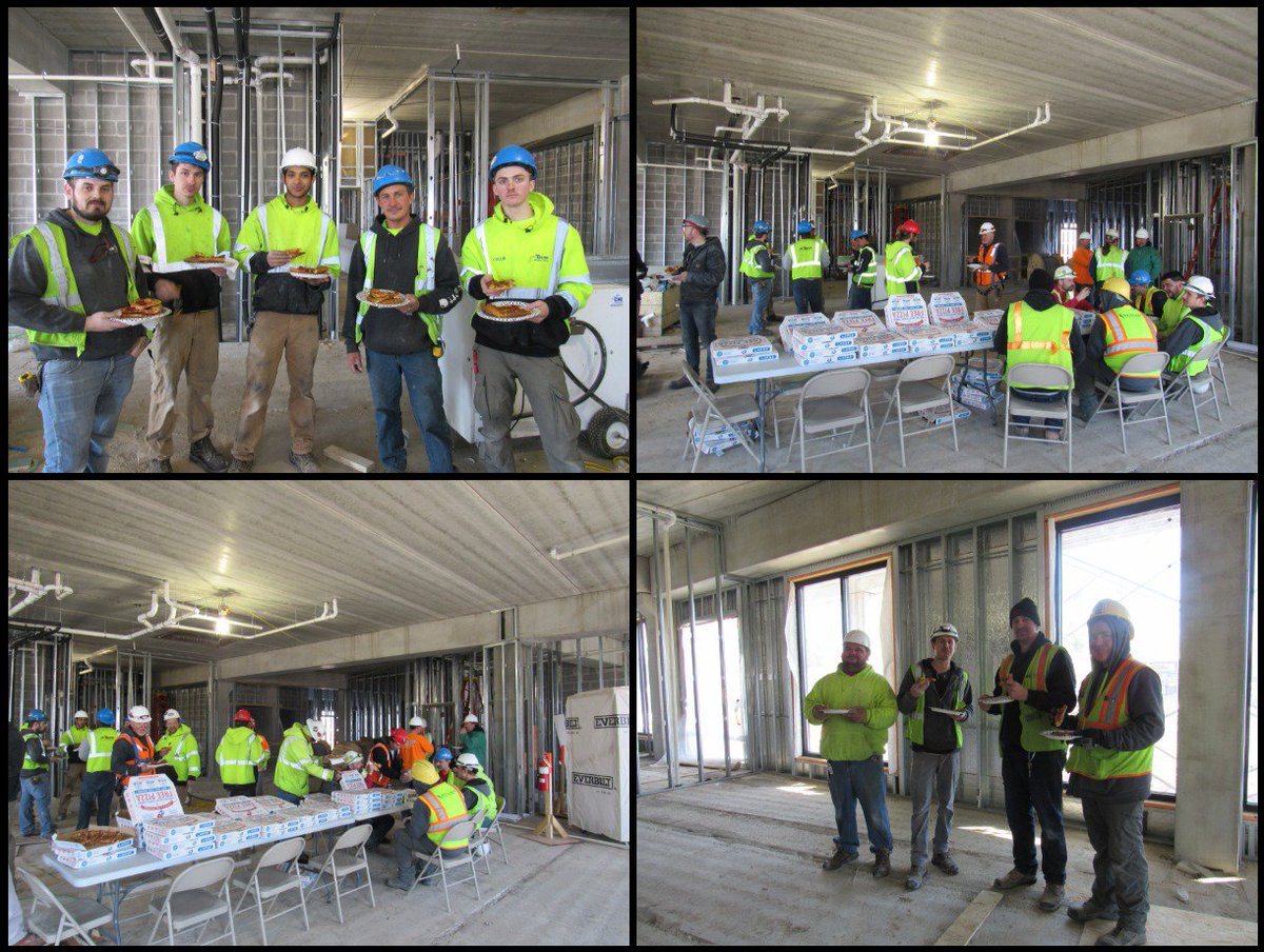 LighthouseLofts's tweet photo. Pizza Party to show our appreciation of all the workers at the construction site! Thanks to all for their continued hard work & quality construction.
@SouthElectricMN @jberdmechanical @StevensInsuLLC #IFSMN #Speedling #MCI #AtomicSheetMetal #RussNewville #Kiffmeyer https://t.co/zyYnGDMZ4M