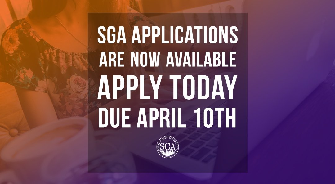 SGAHuntington's tweet photo. Applications for Commuter, Class, and International Representatives are available NOW on the portal!! They are due the 10th and elections will be held the 11th-12th! APPLY TODAY! https://t.co/FhgMROrcmv