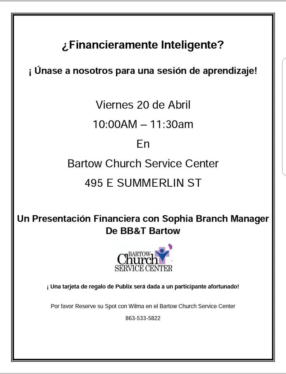 BartowCSCHELPS's tweet photo. Mira esta gran oportunidad
@FinancePolk @ScottLonsberry @rsan169 https://t.co/UeRvjFrWmK