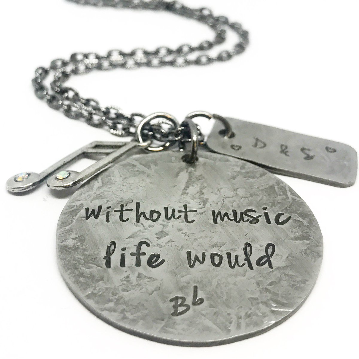 JPNinestyles's tweet photo. Without music and friends ~ life would be flat 

#music #life #friendships #bff #ninestyles #handstamped #stainlesssteeljewelry #necklace https://t.co/24VeVTudwf