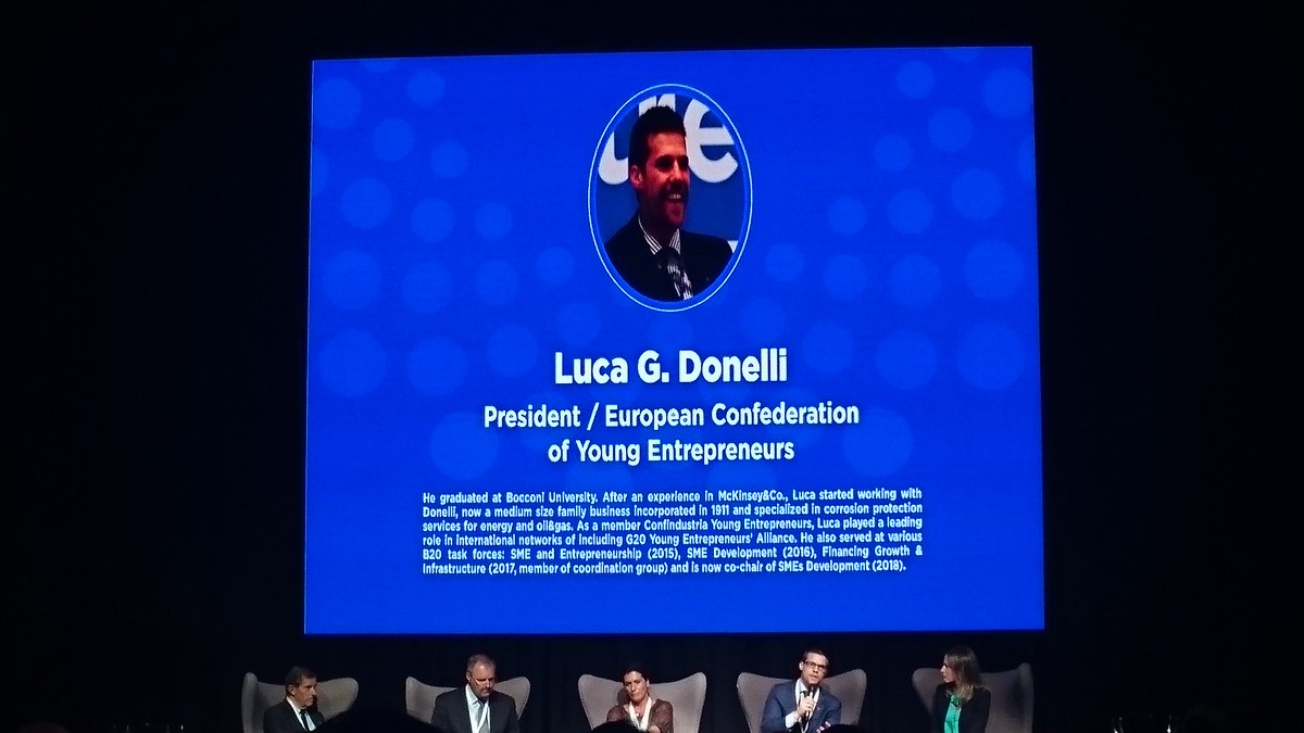 jececisa's tweet photo. Luca G. Donelli 
Presidente Confederación Europea de Jóvenes Emprendedores https://t.co/713B3ZEvlZ