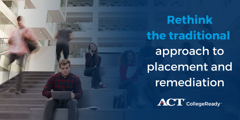 It's time to rethink the traditional approach to placement &amp; remediation. #ACTCollegeReady identifies student knowledge &amp; skill gaps in math &amp; English &amp; creates a personalized learning path for students to address individual academic needs.  Learn more: bit.ly/2pRmtmM