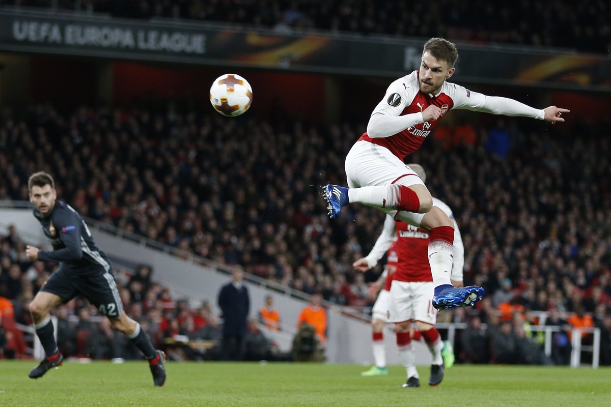 EuropaLeague's tweet photo. Have you seen a better #UEL goal this season?

Ramsey 👏👏👏 https://t.co/AZMMeAMAas
