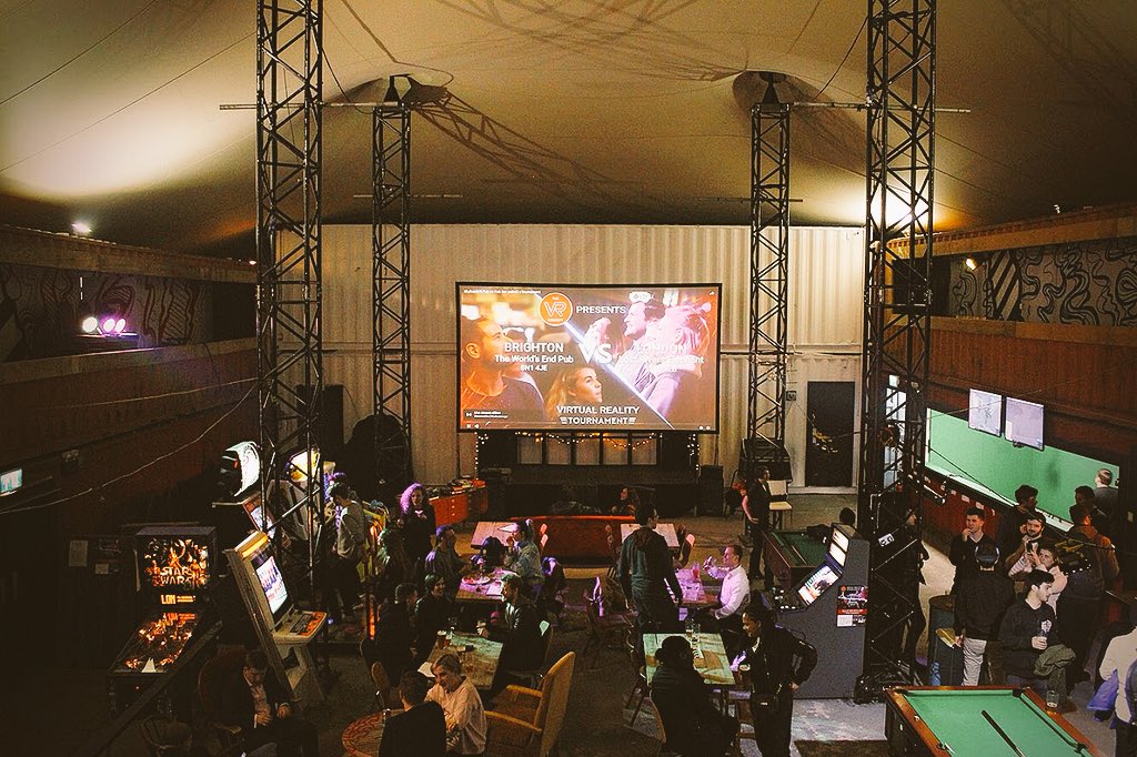 Oli_Lane1's tweet photo. What a night! Just got some great pics back from our @SkyfrontVR tournament last Thursday @thevrconcept I was down @worldsend_btn and we won -coincidence @AntzNixon ? 👀 #worldfirst #again #humblebrag #pubVR https://t.co/sR6iIkuU1z