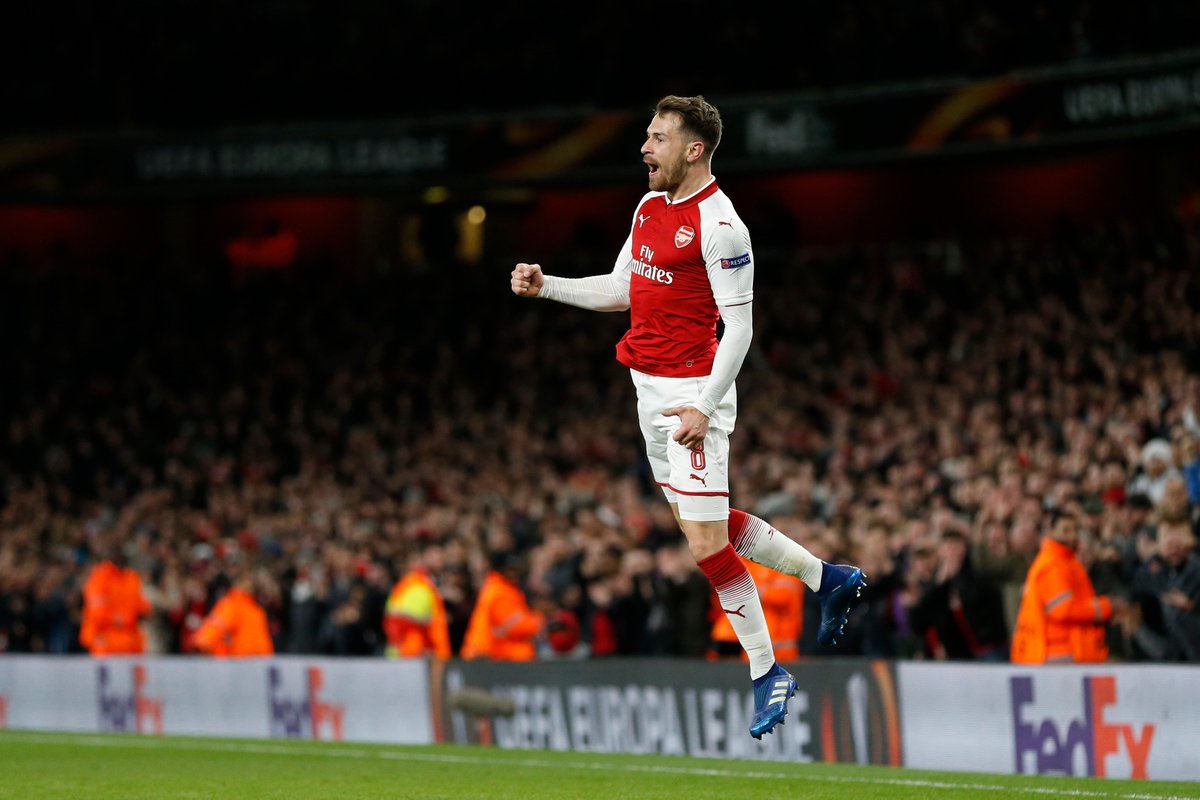 EuropaLeague's tweet photo. Have you seen a better #UEL goal this season?

Ramsey 👏👏👏 https://t.co/AZMMeAMAas