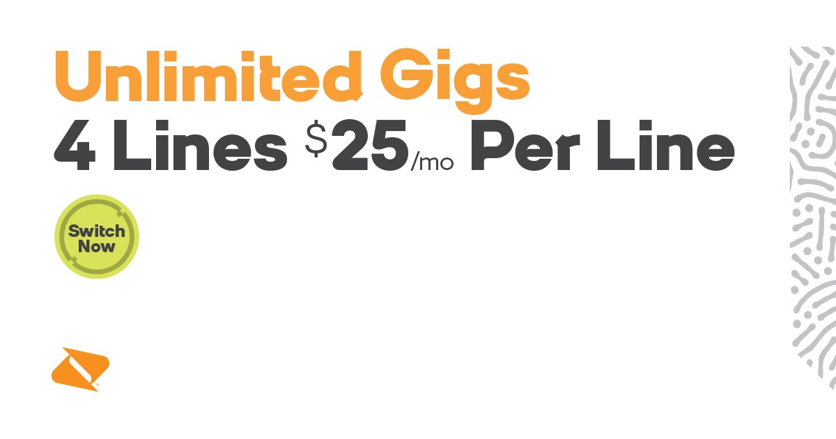 boostmacomb's tweet image. Get 4 lines each with Unlimited Gigs for just $25/mo. per line. See in-store for details
