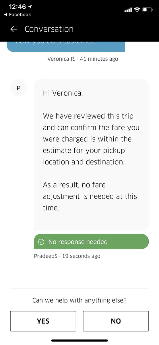 Veroni135's tweet photo. Again @Uber @Uber_Support isn’t fixing the issue. While in the ride you told me one price and charge me differently once my trip was over. @ComsumerJustice @KTNV @vegasnewsnow @8NewsNow @News3LV @bbb_us https://t.co/9oVxx6KFEq
