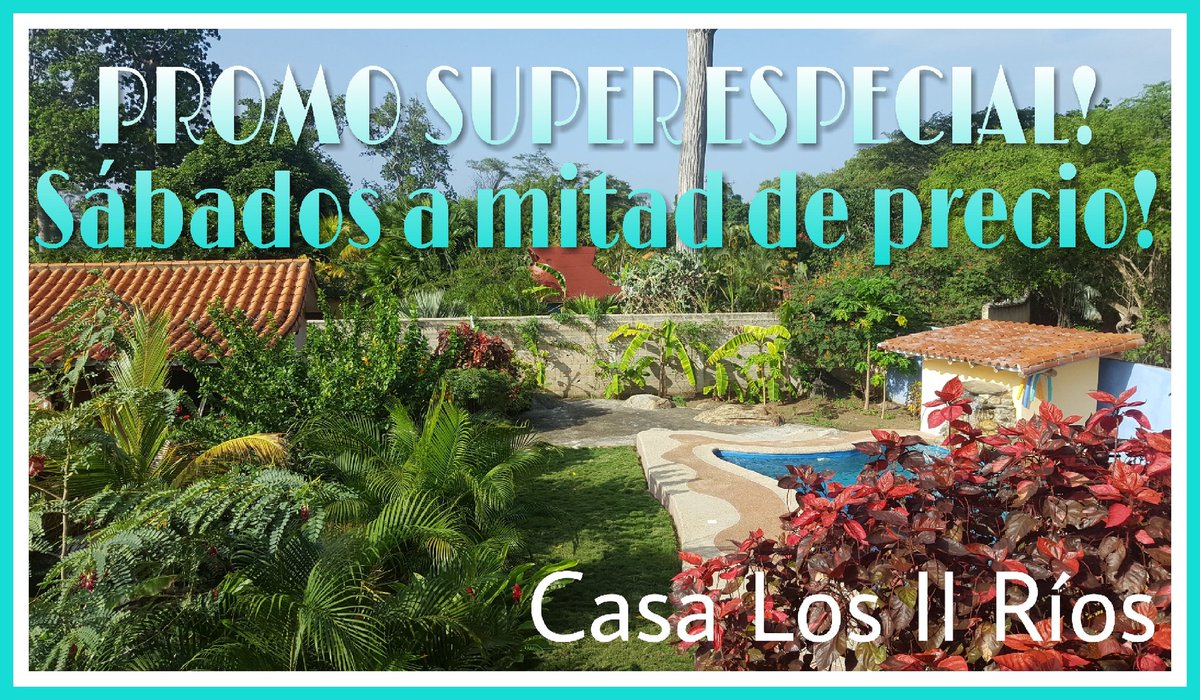 CasaLosIIRios's tweet photo. Si desea disfrutar de la promo reserve su estadía para el día sábado llamando el viernes entre 6pm y 6:30pm y pague la mitad de precio. Telf 0243 9911512 o 0412 3674021 https://t.co/UCYBqcdjDQ