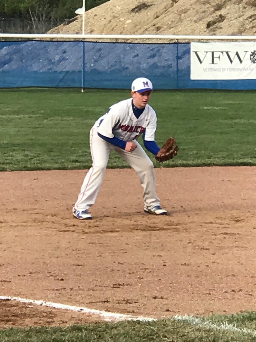 MarysvilleBB's tweet photo. Mitch Weinbrecht at third tonight. Mitch along with Connor Kennedy and Christian Colvin had big home runs tonight. Keep getting better. Nice job https://t.co/0f9L1aXmHW