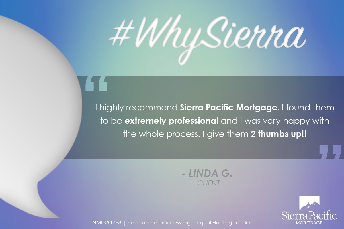 hsta15's tweet photo. We come highly recommended! If you're interested in purchasing or refinancing, please feel free to contact me. I'm available for all of your questions or concerns! #WhySierra https://t.co/zIqLmYnS9Y