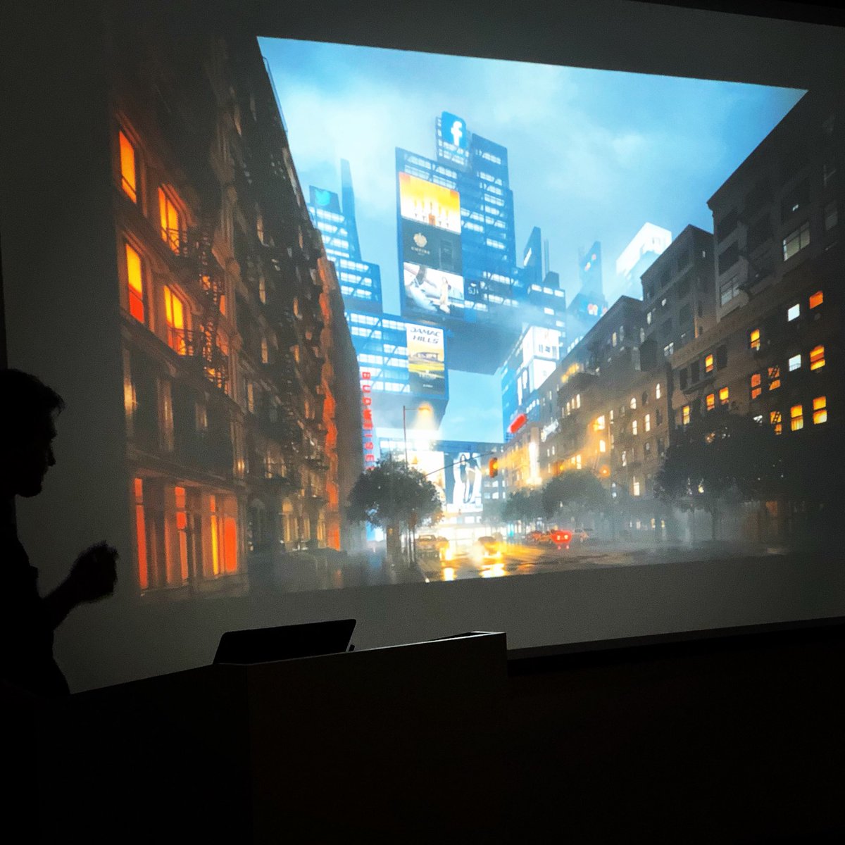 atmstlus's tweet photo. Jonathan Hanahan's creates cities based on the underlying code of questionable websites. #ATMSTL https://t.co/fJyNrpHRmR