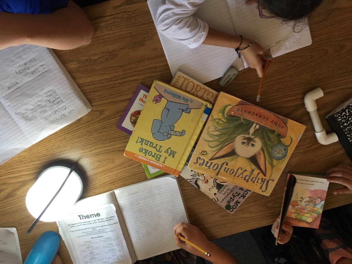 PasarellsClass's tweet photo. We've been looking at "Theme" in class these past few days! 😎📚 #ELAteacher #3rdgrade #goforthgreatness #readingteacher #readingtolearn https://t.co/OJBm0Uspcv