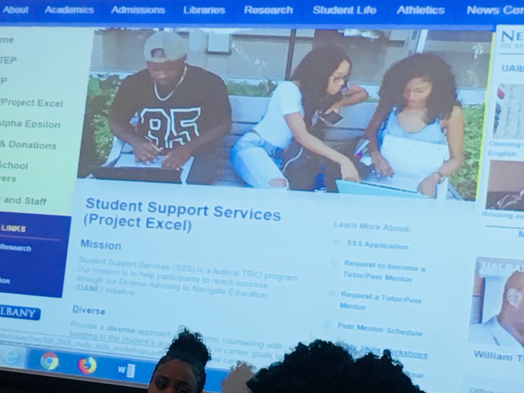 nyphillylove's tweet image. #TRIOSSS #ProjectExcel at the University of Albany host #DelawareTech #UpwardBoundMathScience students.