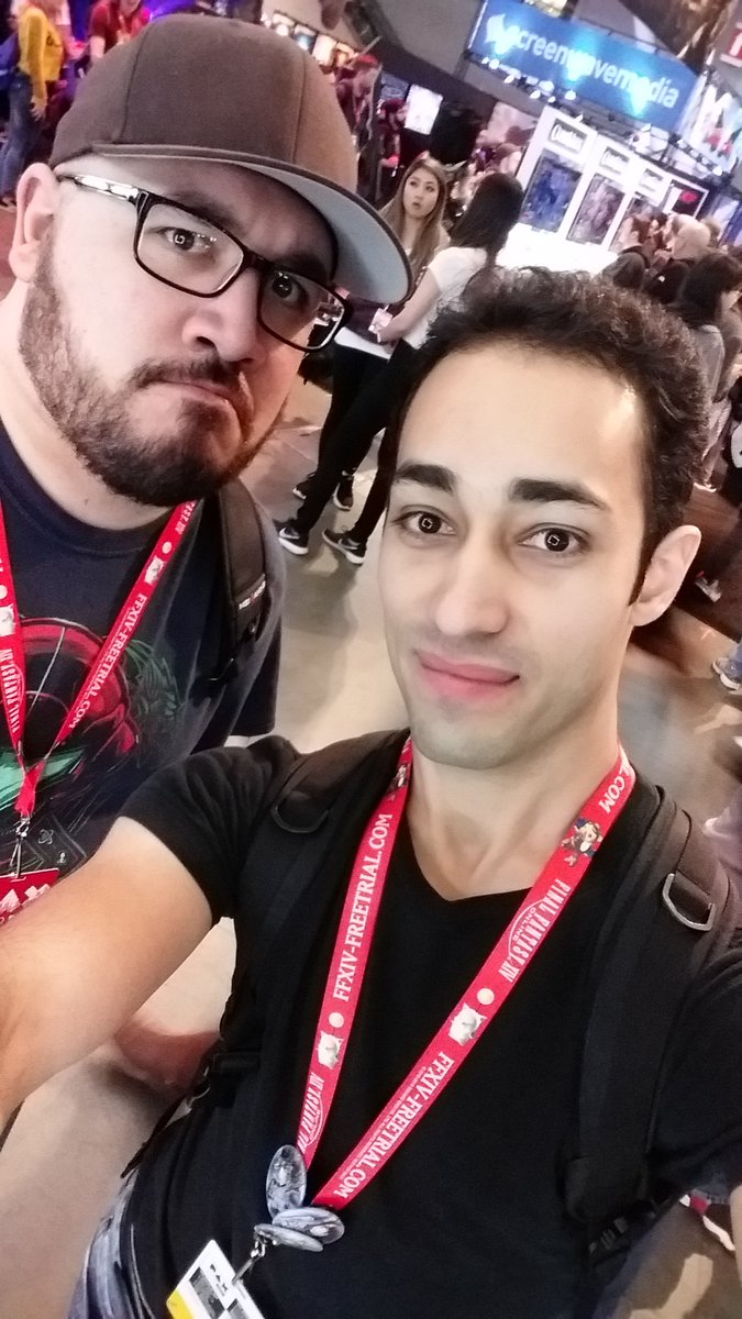 jakejameslugo's tweet photo. Ran into @Somecallmejon here on the floor again! Glad I got to say hello!!! #PaxEast #YouTube #gaming #SCMJ https://t.co/J1omdnCbTC