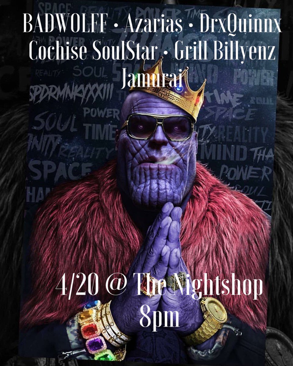 Amanu360's tweet photo. Next gigabyte. 420 get down. #BADWOLFF #Azarias #DrxQuinnx #CochiseSoulStar #GrillBillyenz #Jamurai #Nightshop #blono https://t.co/SwcCzJReN1