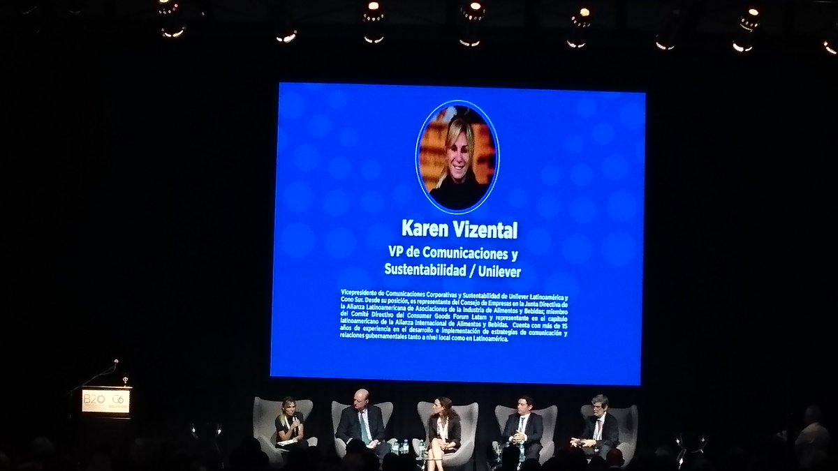 jececisa's tweet photo. Karen Vizental 
VP de Comunicaciones y Sustentabilidad Unilever https://t.co/bBtrQ7Yuxf