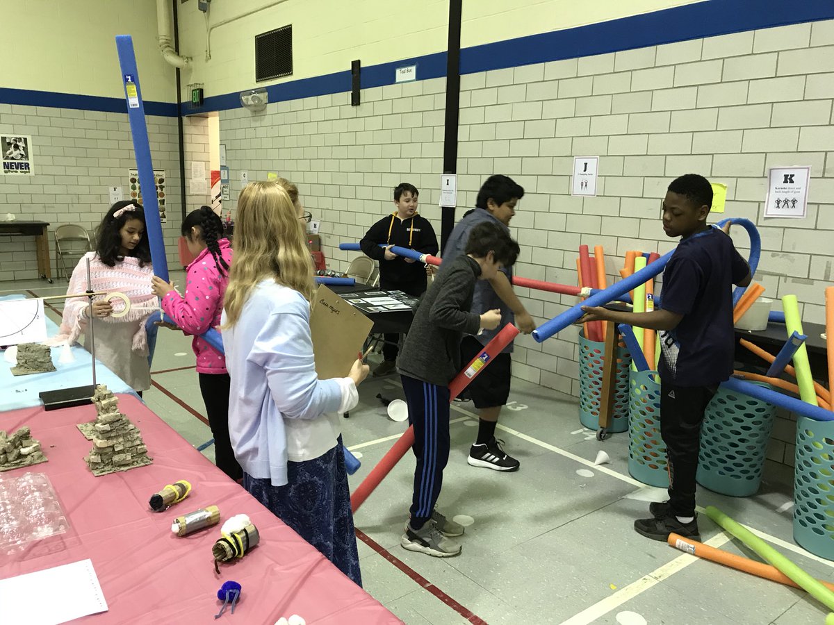 PeggyKoenig's tweet photo. We had some epic pool noodle roller coasters at the 3rd Annual @Hillcrest_BCPS Maker Faire today! #hesmf18 #bcpsmakes @BaltCoPS @bolander_maria @c1shaw https://t.co/JOleIaqA2P
