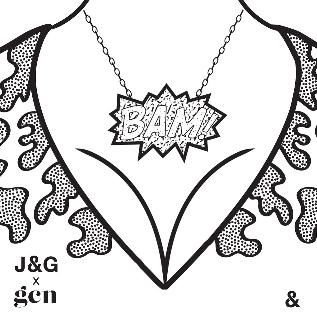 jillandgill's tweet photo. Not only are we DELIGHTED to be creating an exclusive 'Boss Lady' for @gcnmag we got to feature one of our favourite jewellery brands @edgeonly The BAM Pendant was just perfect to lift this illustration to life!!! #popartcollection #edgeonly #jillandgillapparel #bosslady https://t.co/wjq6bbIqgd